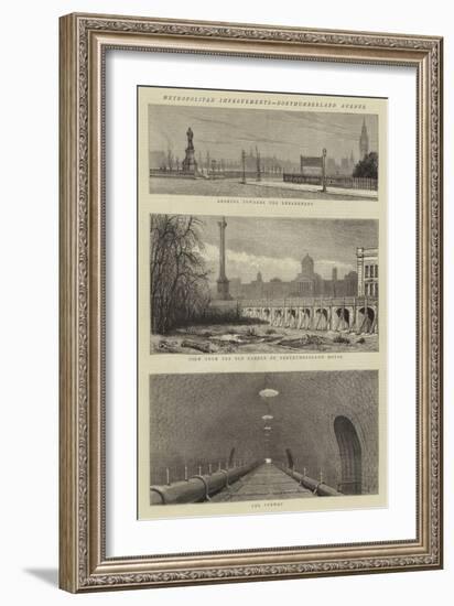 Metropolitan Improvements, Northumberland Avenue-null-Framed Giclee Print