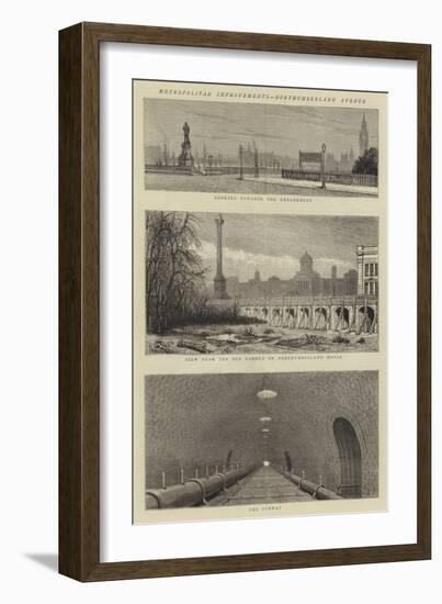 Metropolitan Improvements, Northumberland Avenue-null-Framed Giclee Print