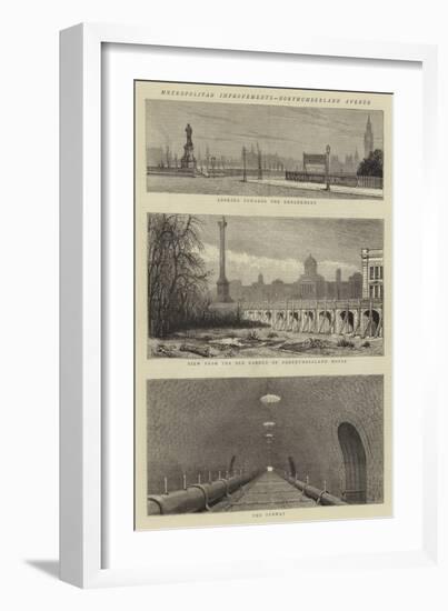 Metropolitan Improvements, Northumberland Avenue-null-Framed Giclee Print