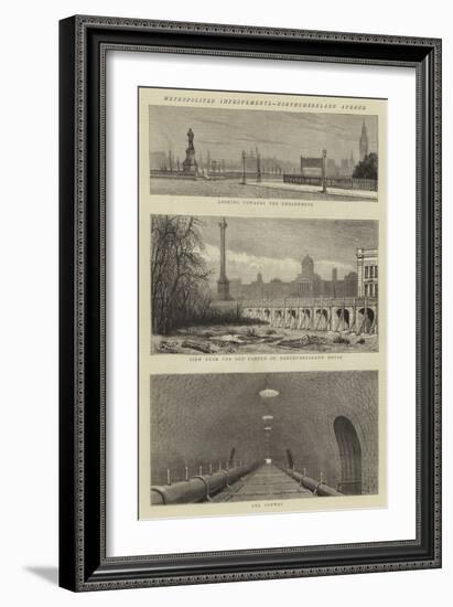 Metropolitan Improvements, Northumberland Avenue-null-Framed Giclee Print