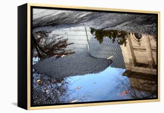 Metropolitan Museum of Art Reflection-null-Framed Stretched Canvas