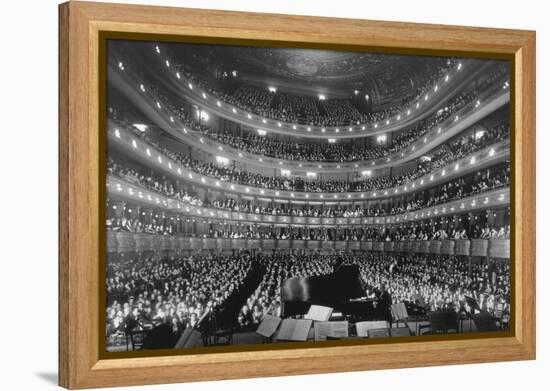 Metropolitan Opera House During a Concert by Pianist Josef Hoffmann, Nov-null-Framed Stretched Canvas