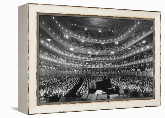 Metropolitan Opera House During a Concert by Pianist Josef Hoffmann, Nov-null-Framed Stretched Canvas