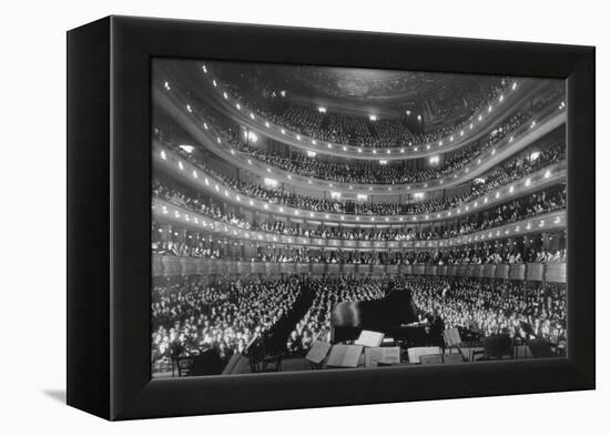 Metropolitan Opera House During a Concert by Pianist Josef Hoffmann, Nov-null-Framed Stretched Canvas