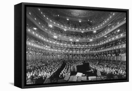 Metropolitan Opera House During a Concert by Pianist Josef Hoffmann, Nov-null-Framed Stretched Canvas