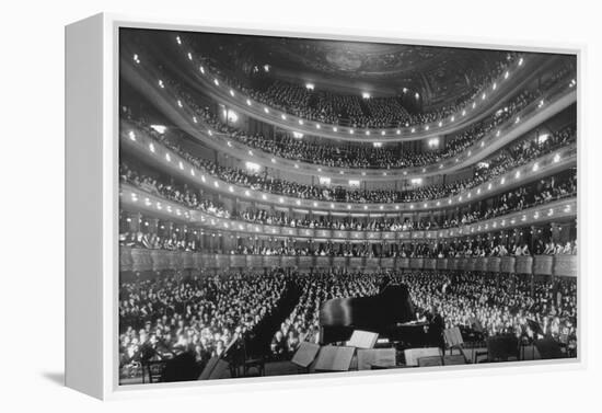 Metropolitan Opera House During a Concert by Pianist Josef Hoffmann, Nov-null-Framed Stretched Canvas