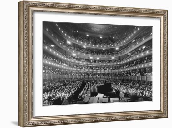 Metropolitan Opera House During a Concert by Pianist Josef Hoffmann, Nov-null-Framed Premium Photographic Print