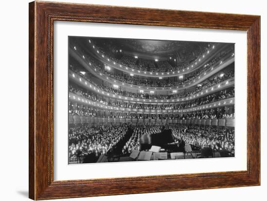 Metropolitan Opera House During a Concert by Pianist Josef Hoffmann, Nov-null-Framed Premium Photographic Print