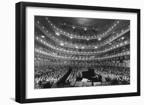 Metropolitan Opera House During a Concert by Pianist Josef Hoffmann, Nov-null-Framed Premium Photographic Print