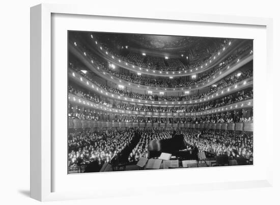 Metropolitan Opera House During a Concert by Pianist Josef Hoffmann, Nov-null-Framed Premium Photographic Print