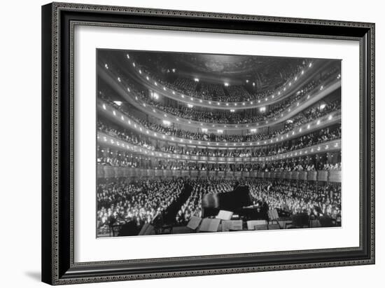 Metropolitan Opera House During a Concert by Pianist Josef Hoffmann, Nov-null-Framed Premium Photographic Print