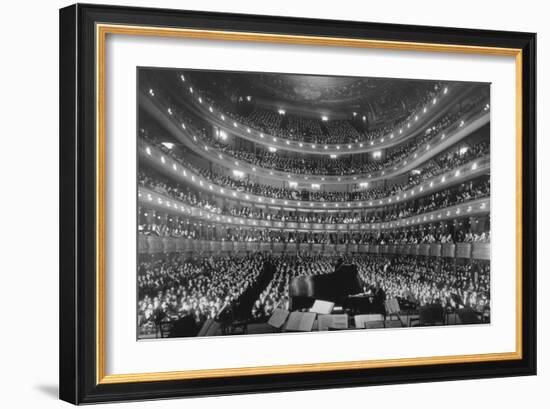 Metropolitan Opera House During a Concert by Pianist Josef Hoffmann, Nov-null-Framed Premium Photographic Print