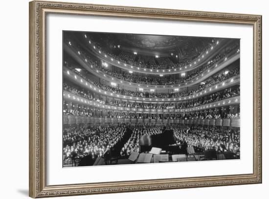 Metropolitan Opera House During a Concert by Pianist Josef Hoffmann, Nov-null-Framed Photo