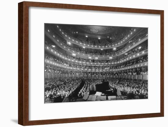 Metropolitan Opera House During a Concert by Pianist Josef Hoffmann, Nov-null-Framed Photo