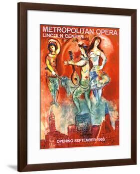 Metropolitan Opera Opening, September 1966-Marc Chagall-Framed Giclee Print