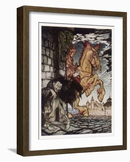 Metzengerstein by Poe-Arthur Rackham-Framed Art Print