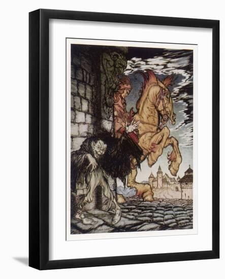 Metzengerstein by Poe-Arthur Rackham-Framed Art Print