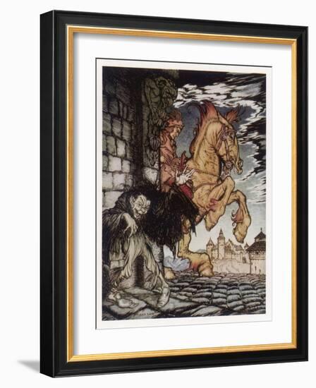 Metzengerstein by Poe-Arthur Rackham-Framed Art Print