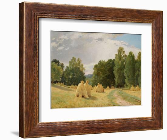 Meules De Foin a Preobrajenskoie, Russie  (Haystacks, Preobrazhenskoe) Peinture D' Ivan Chichkine-Ivan Ivanovich Shishkin-Framed Giclee Print