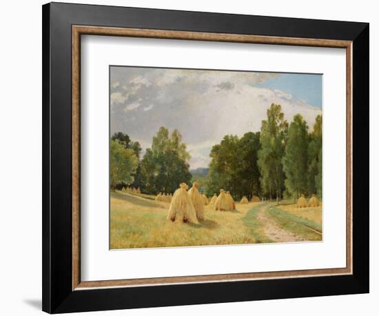 Meules De Foin a Preobrajenskoie, Russie  (Haystacks, Preobrazhenskoe) Peinture D' Ivan Chichkine-Ivan Ivanovich Shishkin-Framed Giclee Print