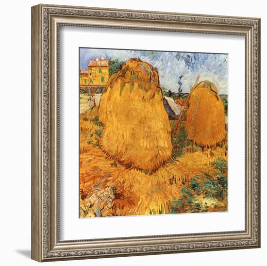 Meules De Foin En Provence-Vincent van Gogh-Framed Art Print