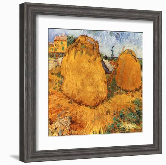 Meules De Foin En Provence-Vincent van Gogh-Framed Art Print