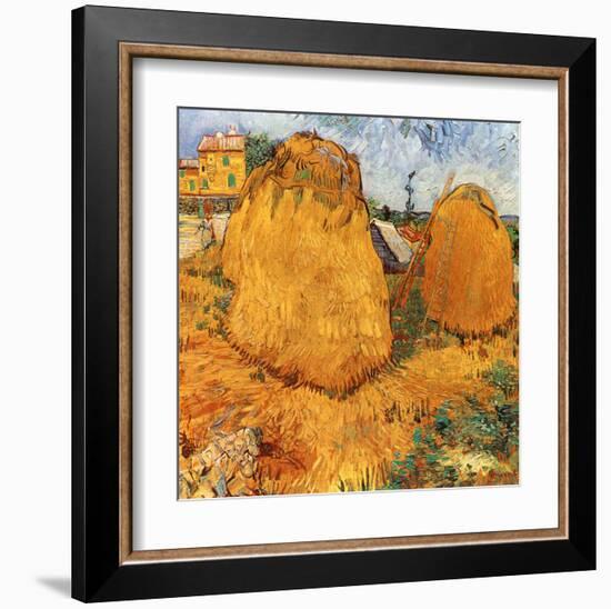 Meules De Foin En Provence-Vincent van Gogh-Framed Art Print