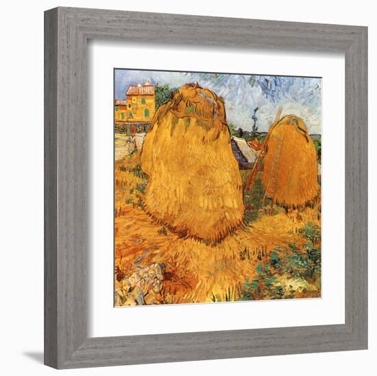 Meules De Foin En Provence-Vincent van Gogh-Framed Art Print