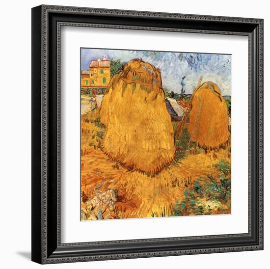 Meules De Foin En Provence-Vincent van Gogh-Framed Art Print