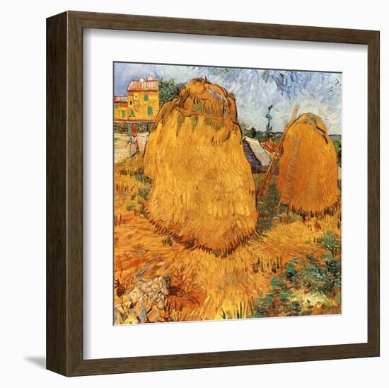 Meules De Foin En Provence-Vincent van Gogh-Framed Art Print