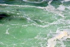 Green Sea with Waves and Foam-meunierd-Photographic Print