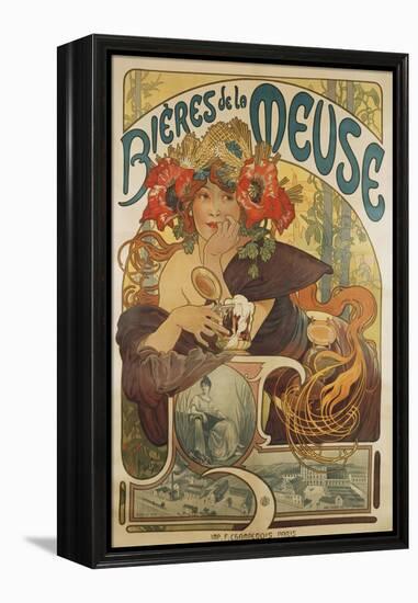 Meuse Beer, 1897-Alphonse Mucha-Framed Premier Image Canvas