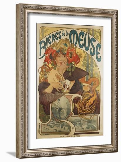 Meuse Beer, 1897-Alphonse Mucha-Framed Giclee Print