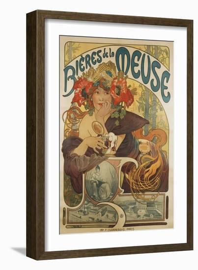 Meuse Beer, 1897-Alphonse Mucha-Framed Giclee Print