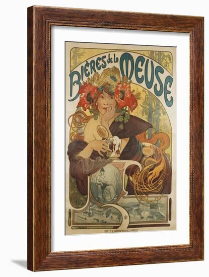 Meuse Beer, 1897-Alphonse Mucha-Framed Giclee Print