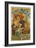 Meuse Beer-Alphonse Mucha-Framed Giclee Print