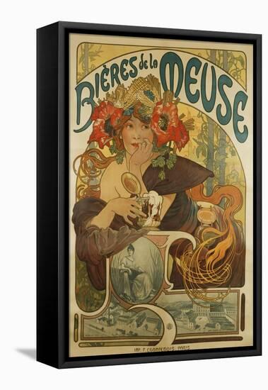 Meuse Beer-Alphonse Mucha-Framed Premier Image Canvas