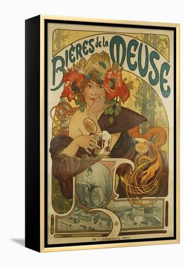 Meuse Beer-Alphonse Mucha-Framed Premier Image Canvas