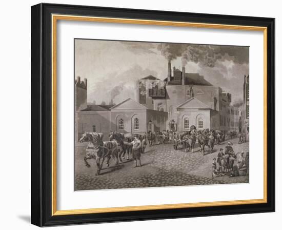 Meux's Brewery, Tottenham Court Road, London, C1830-Joseph Constantine Stadler-Framed Giclee Print