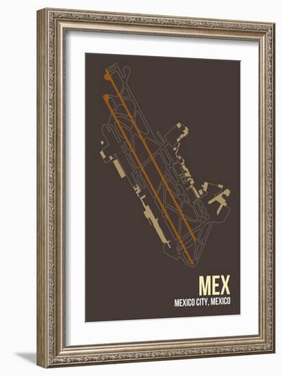 MEX Airport Layout-08 Left-Framed Giclee Print