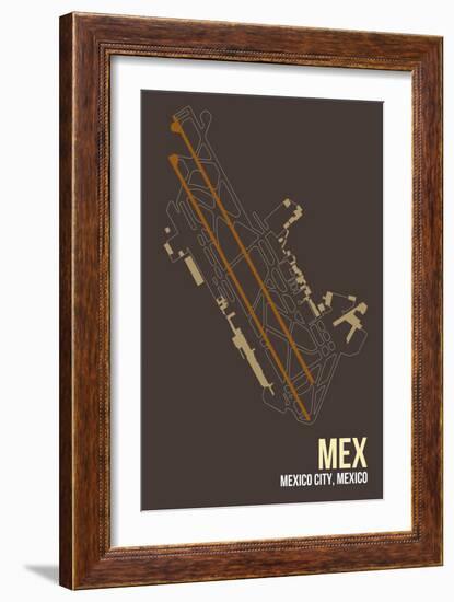 MEX Airport Layout-08 Left-Framed Giclee Print