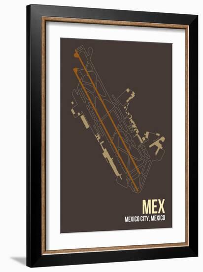 MEX Airport Layout-08 Left-Framed Giclee Print
