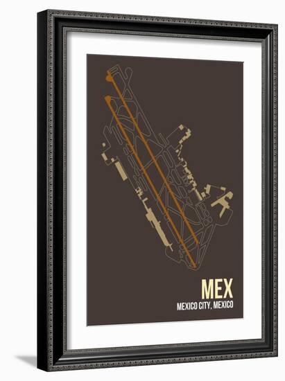 MEX Airport Layout-08 Left-Framed Giclee Print