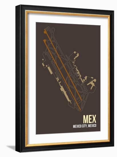 MEX Airport Layout-08 Left-Framed Giclee Print