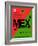 MEX Mexico City Luggage Tag 2-NaxArt-Framed Art Print