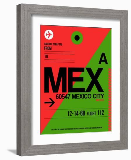 MEX Mexico City Luggage Tag 2-NaxArt-Framed Art Print