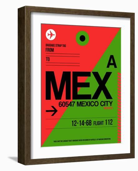 MEX Mexico City Luggage Tag 2-NaxArt-Framed Art Print