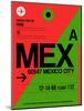 MEX Mexico City Luggage Tag 2-NaxArt-Mounted Art Print