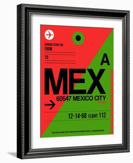 MEX Mexico City Luggage Tag 2-NaxArt-Framed Art Print