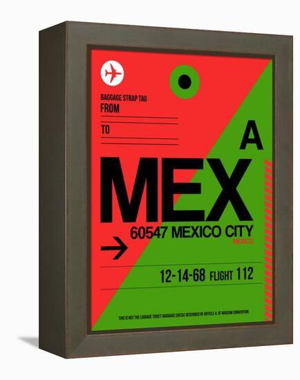 MEX Mexico City Luggage Tag 2-NaxArt-Framed Stretched Canvas